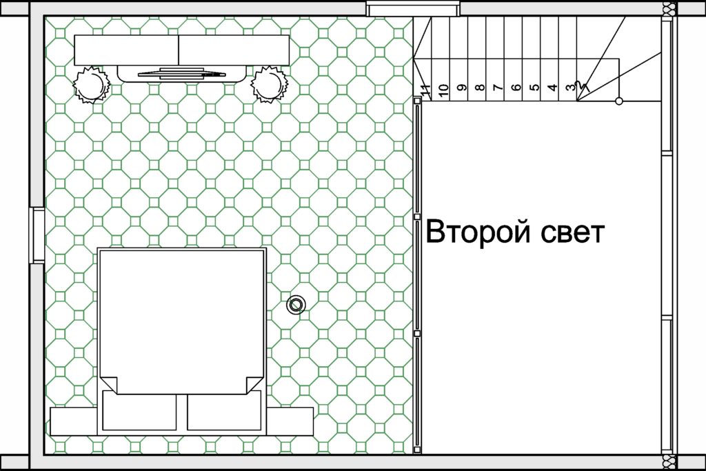 планировка со вторым светом